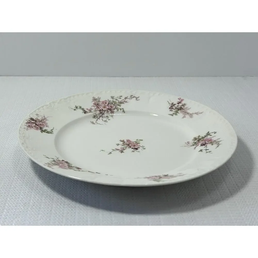 CH Field Haviland Limoges‎ Pink Floral Salad Dinner Replacement 9.5 Plate France